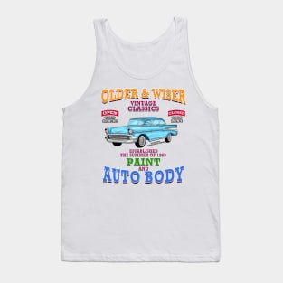 Older & Wiser Autobody Classic Car Hot Rod Novelty Gift Tank Top